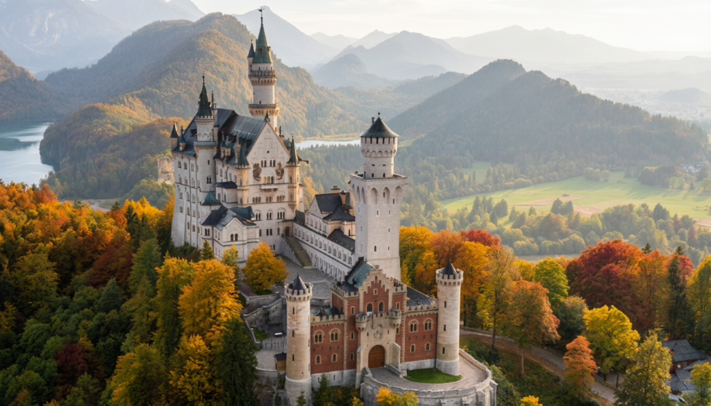 Neuschwanstein Castle in Bavaria Germany inspired Disney castle