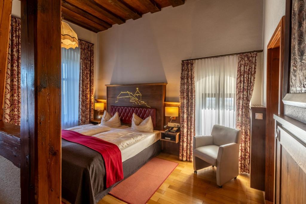 Bedroom inside Burg Colmberg Castle