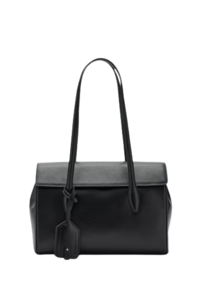 Black leather bag