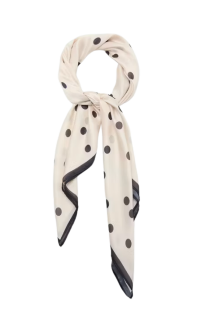Spotted Satin Scarf