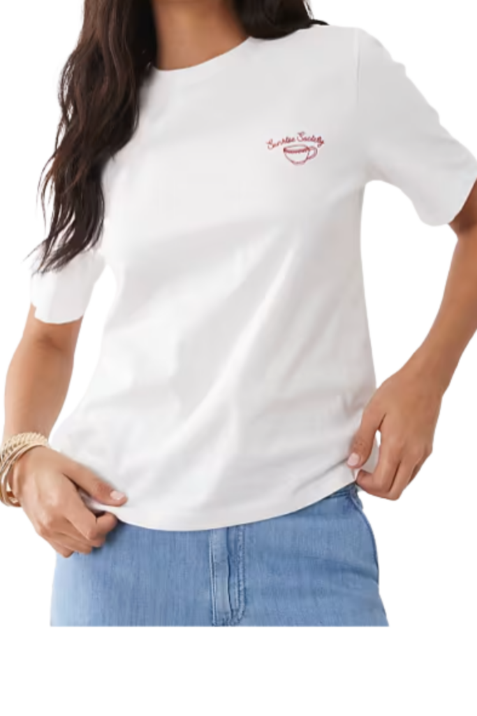 White Tee with Small graphic