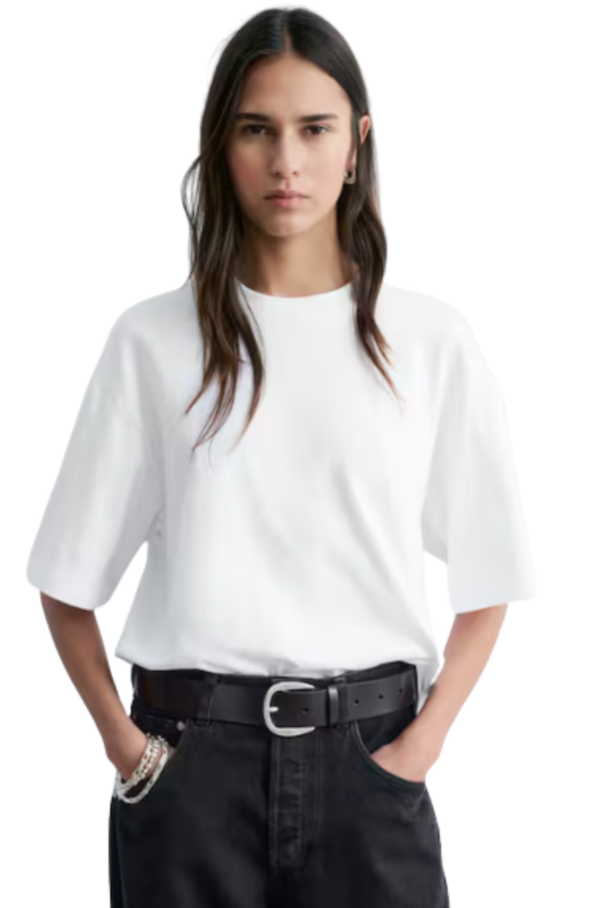 Boxy white tee