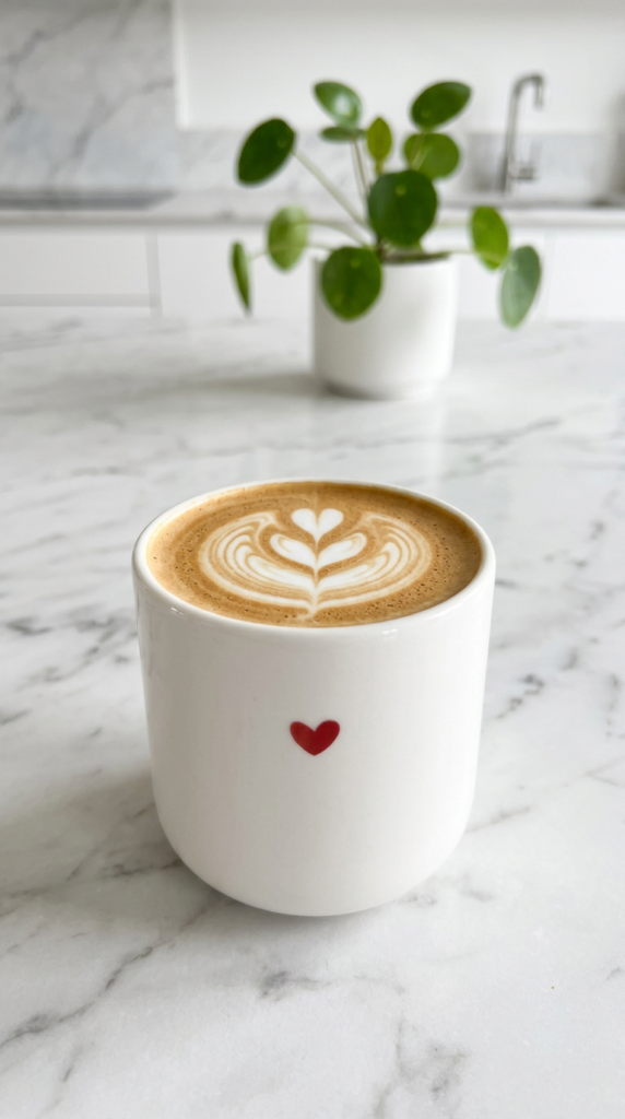 Cozy aesthetic coffee mug for slow mornings at home
