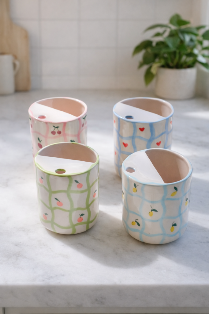 Fruity Travel Tumbler, Love Minimalist To-go Cup