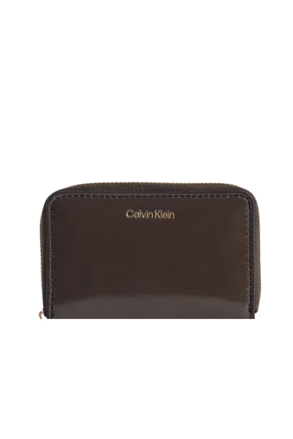 Calvin Klein Foil Logo Glossy Zip Wallet