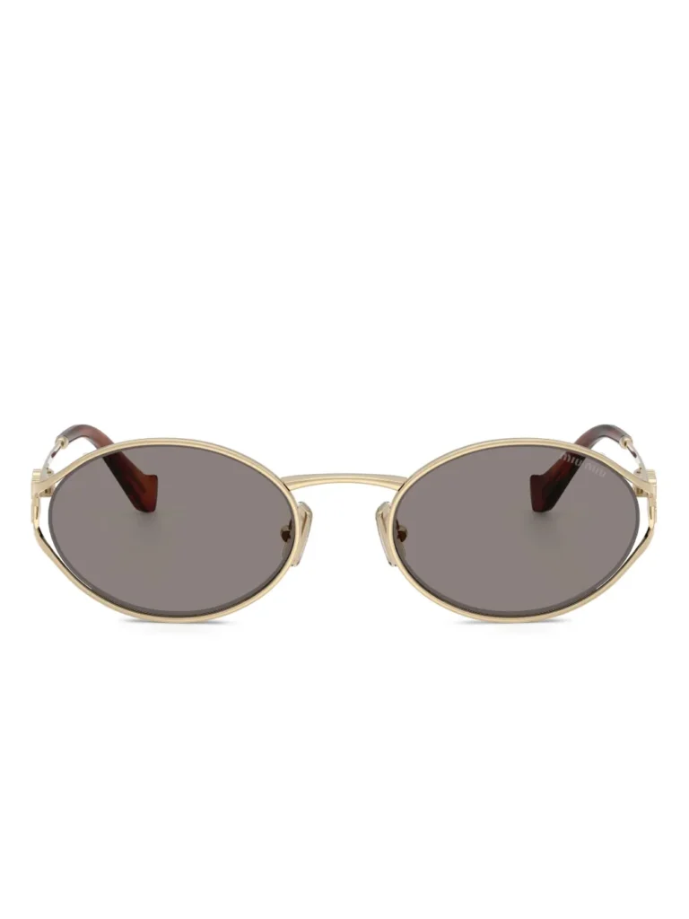 MiuMiu Round gold frame Sunglasses