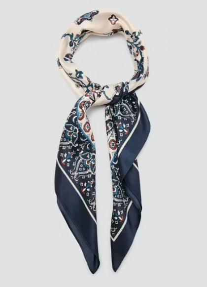 MANGO - Paisley satin scarf