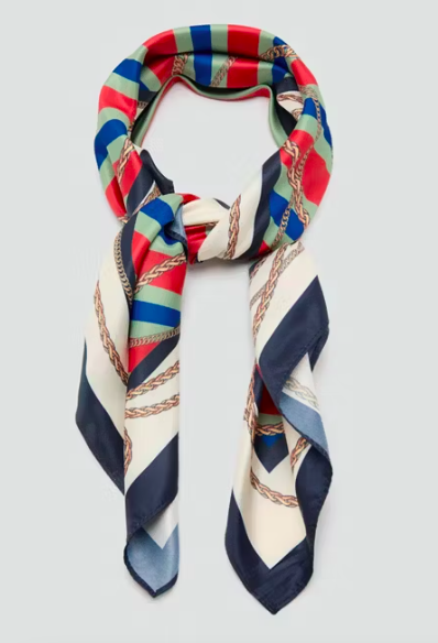 MANGO - Chain-print scarf