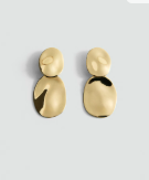 Embossed pendant earrings