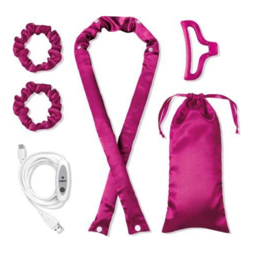 Pink Silk Heatless Curler