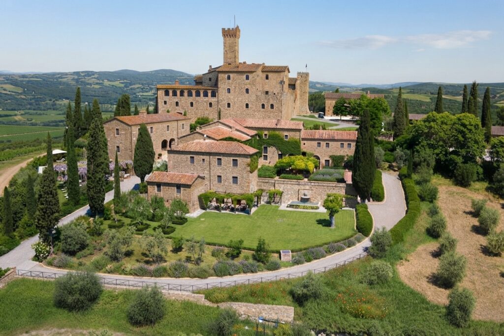 Castello Banfi
Tuscany, Italy
⭐ 5-Star Luxury Resort