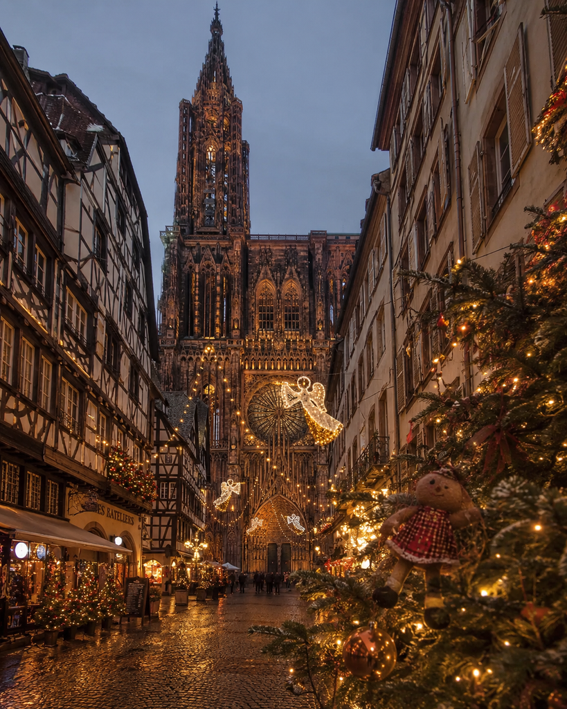 Strasbourg Cathedral at Christmas